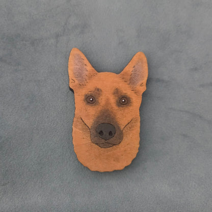 Hand-Painted Wooden Dog Breed Magnet