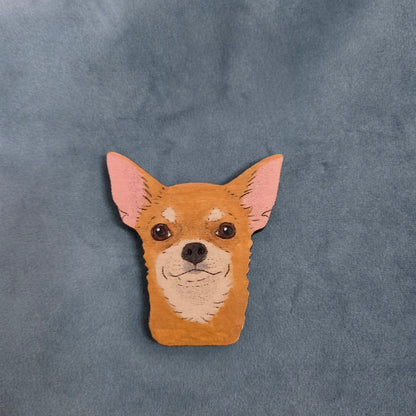 Hand-Painted Wooden Dog Breed Magnet