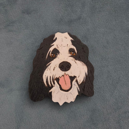 Hand-Painted Wooden Dog Breed Magnet