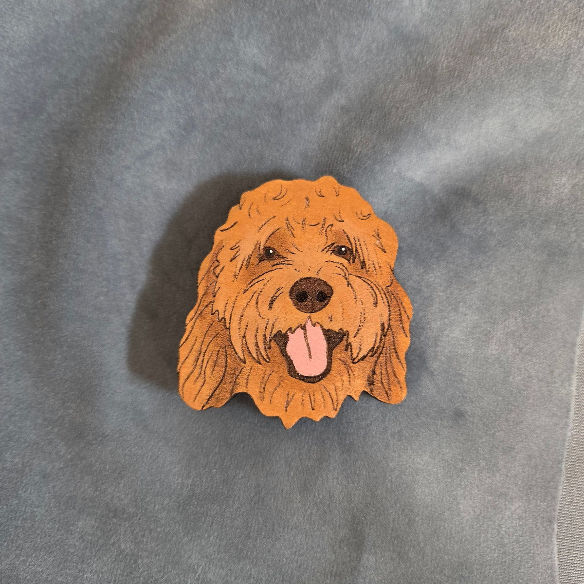 Hand-Painted Wooden Dog Breed Magnet
