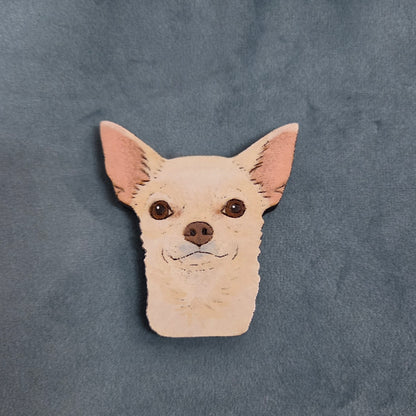 Hand-Painted Wooden Dog Breed Magnet