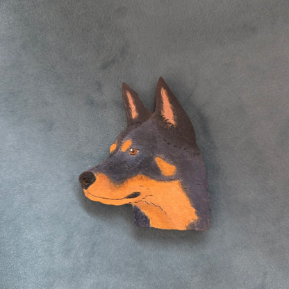 Hand-Painted Wooden Dog Breed Magnet