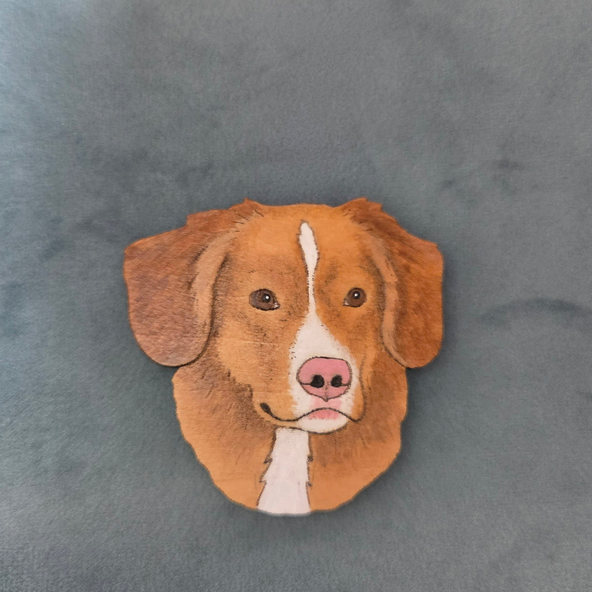 Hand-Painted Wooden Dog Breed Magnet