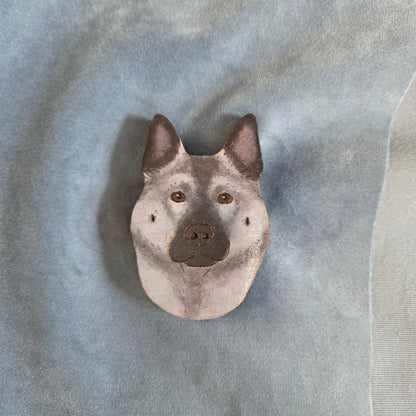 Hand-Painted Wooden Dog Breed Magnet