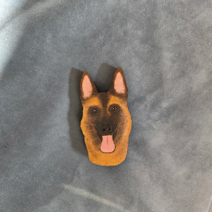 Hand-Painted Wooden Dog Breed Magnet