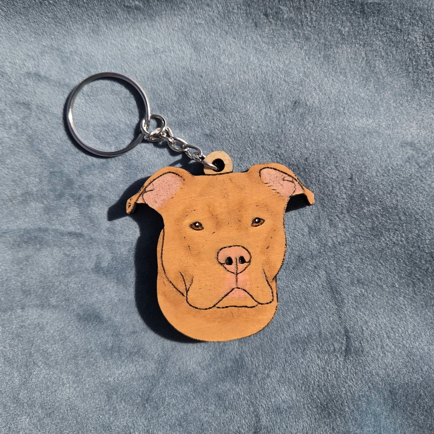 Hand-Painted Wooden Dog Breed Keychain