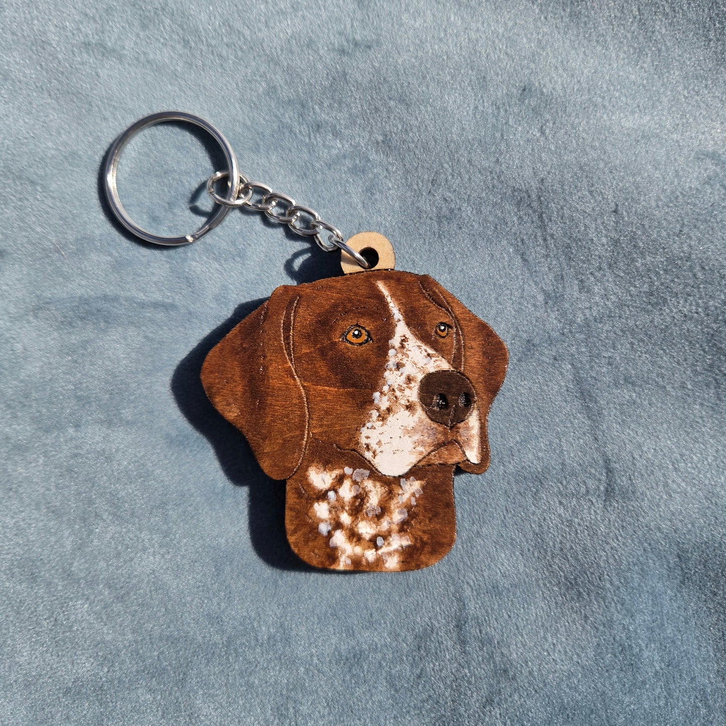 Hand-Painted Wooden Dog Breed Keychain