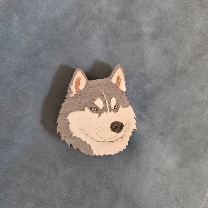 Hand-Painted Wooden Dog Breed Magnet