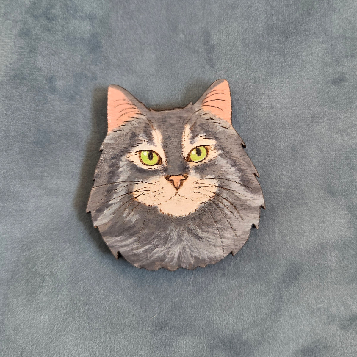 Hand-Painted Wooden Cat Breed Magnet