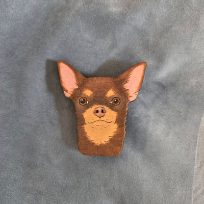 Hand-Painted Wooden Dog Breed Magnet