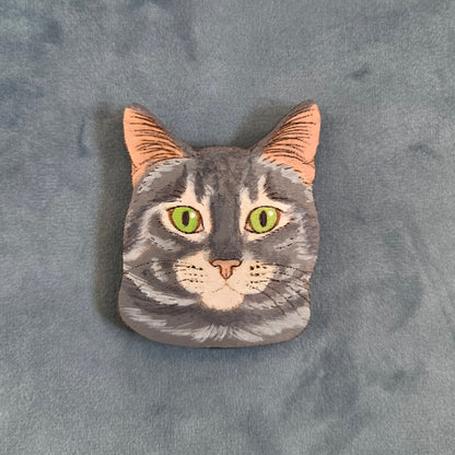 Hand-Painted Wooden Cat Breed Magnet
