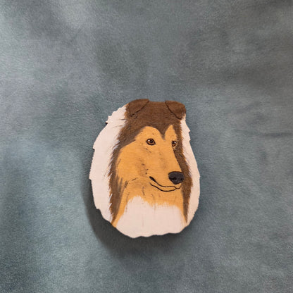 Hand-Painted Wooden Dog Breed Magnet