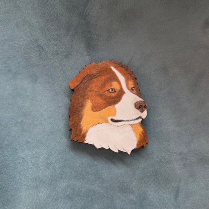 Hand-Painted Wooden Dog Breed Magnet