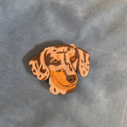 Hand-Painted Wooden Dog Breed Magnet