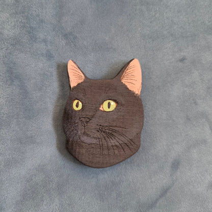 Hand-Painted Wooden Cat Breed Magnet