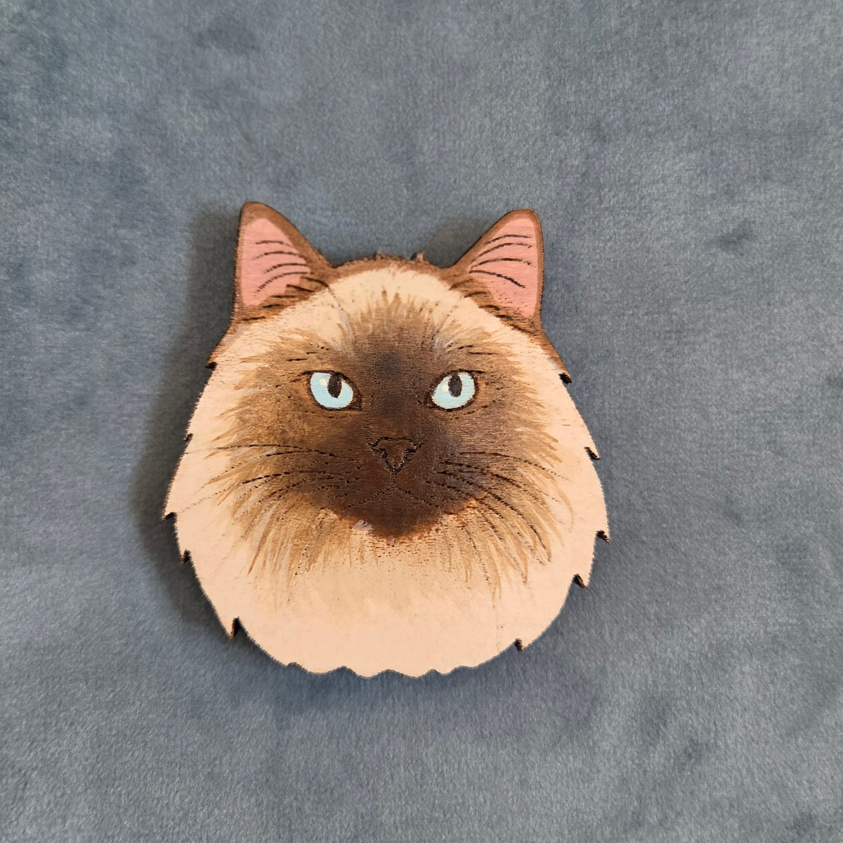 Hand-Painted Wooden Cat Breed Magnet