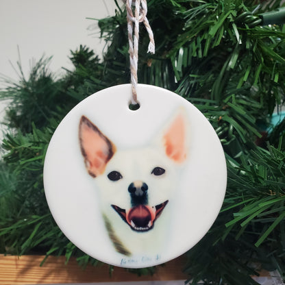 Ceramic Pet Portrait Ornament