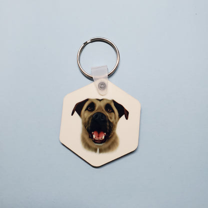 Pet Portrait Keychain