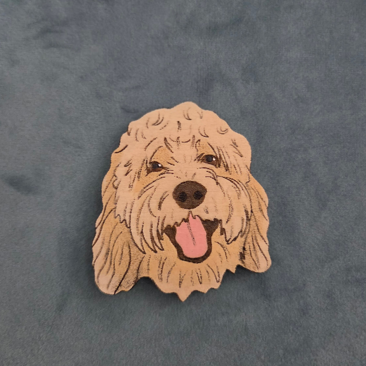 Hand-Painted Wooden Dog Breed Magnet