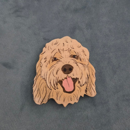 Hand-Painted Wooden Dog Breed Magnet