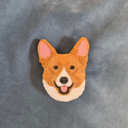 Hand-Painted Wooden Dog Breed Magnet