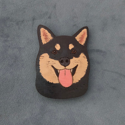 Hand-Painted Wooden Dog Breed Magnet