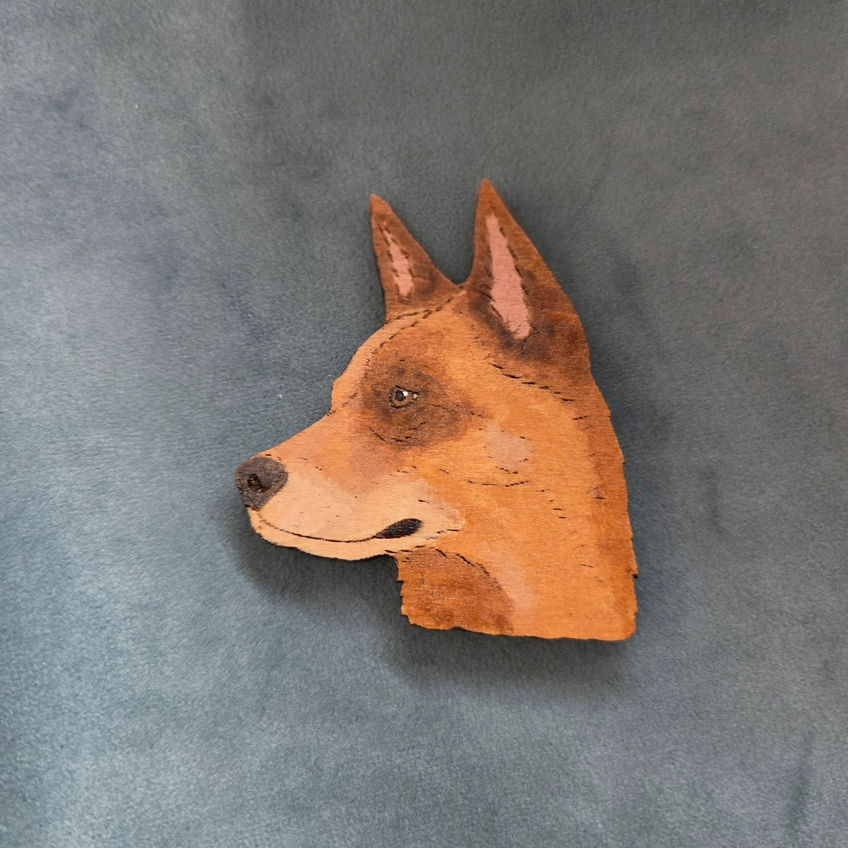 Hand-Painted Wooden Dog Breed Magnet