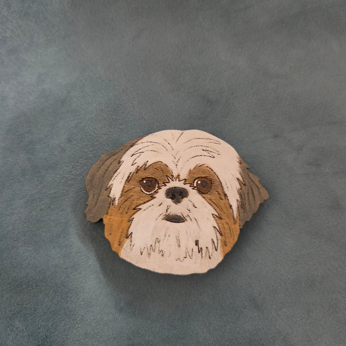 Hand-Painted Wooden Dog Breed Magnet