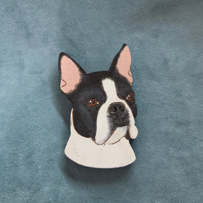 Hand-Painted Wooden Dog Breed Magnet