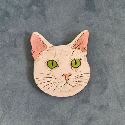 Hand-Painted Wooden Cat Breed Magnet