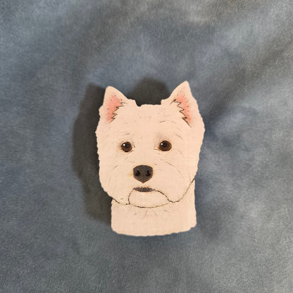 Hand-Painted Wooden Dog Breed Magnet