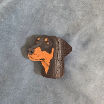 Hand-Painted Wooden Dog Breed Magnet