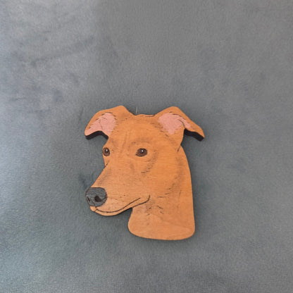 Hand-Painted Wooden Dog Breed Magnet