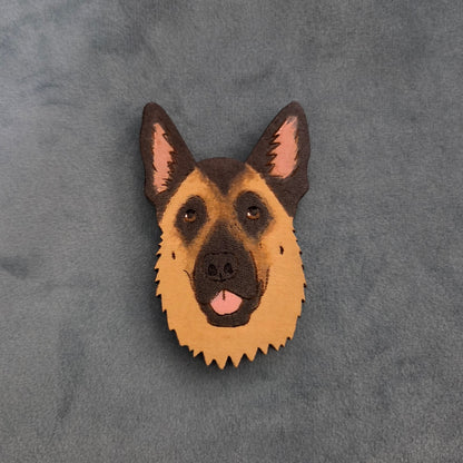 Hand-Painted Wooden Dog Breed Magnet