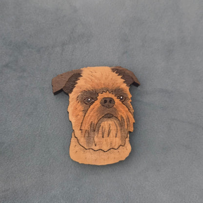 Hand-Painted Wooden Dog Breed Magnet