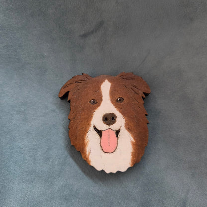 Hand-Painted Wooden Dog Breed Magnet