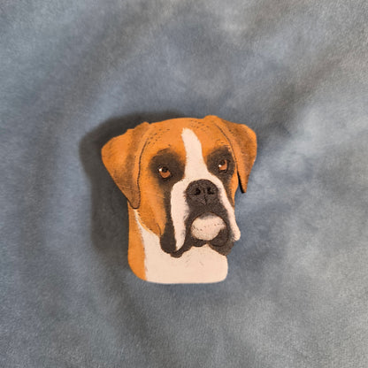 Hand-Painted Wooden Dog Breed Magnet