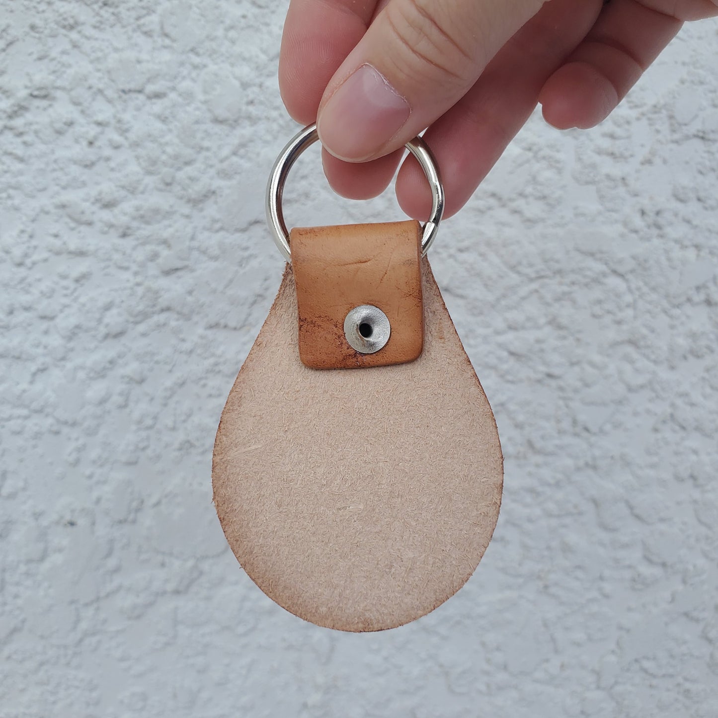 Pet Portrait Leather Keychain