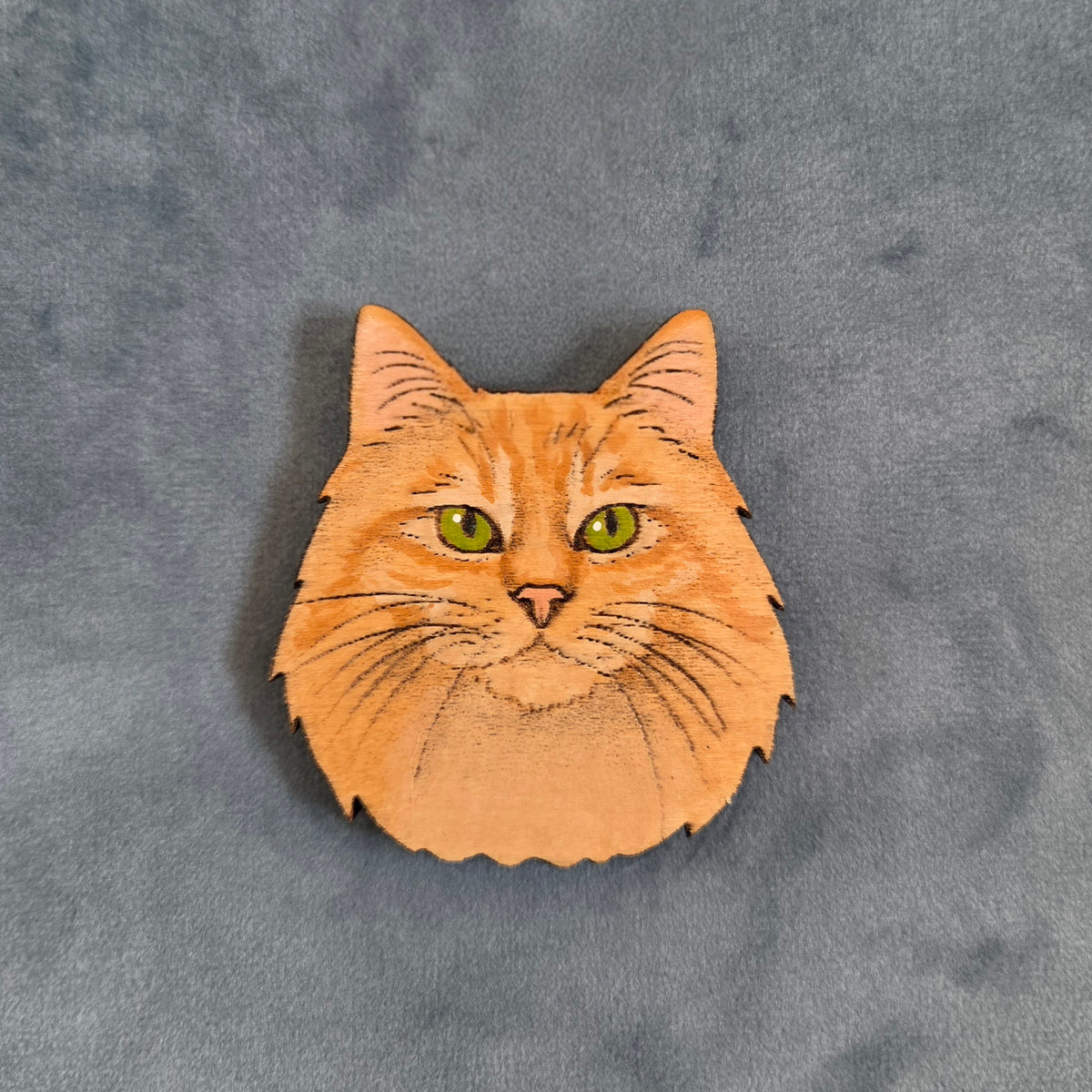 Hand-Painted Wooden Cat Breed Magnet