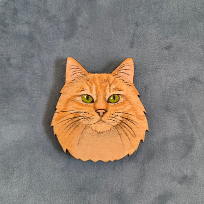 Hand-Painted Wooden Cat Breed Magnet
