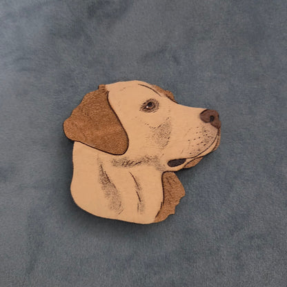 Hand-Painted Wooden Dog Breed Magnet