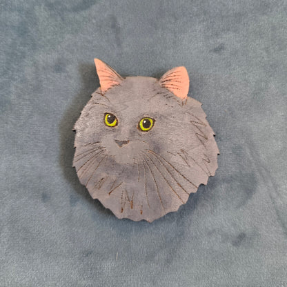 Hand-Painted Wooden Cat Breed Magnet