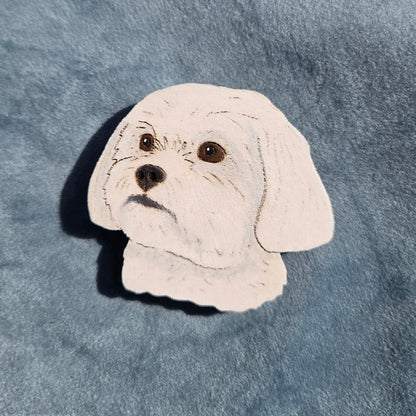 Hand-Painted Wooden Dog Breed Magnet