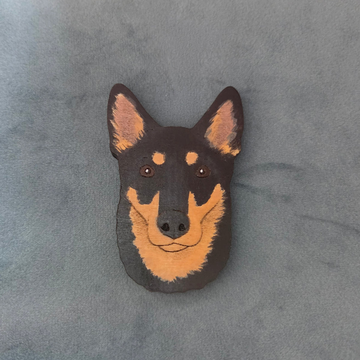 Hand-Painted Wooden Dog Breed Magnet