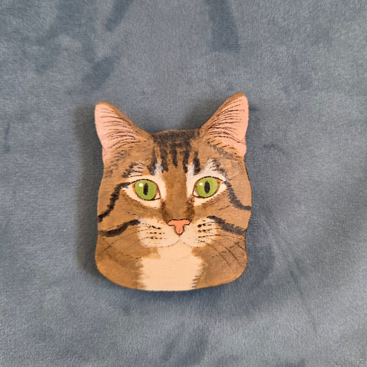 Hand-Painted Wooden Cat Breed Magnet