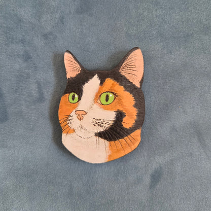 Hand-Painted Wooden Cat Breed Magnet