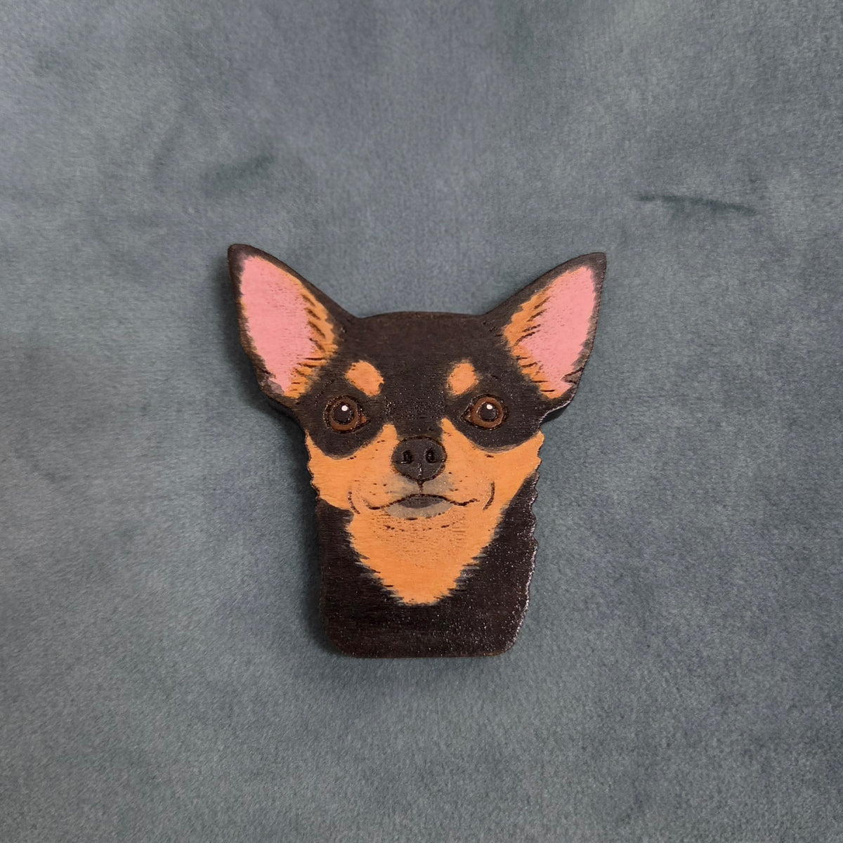 Hand-Painted Wooden Dog Breed Magnet