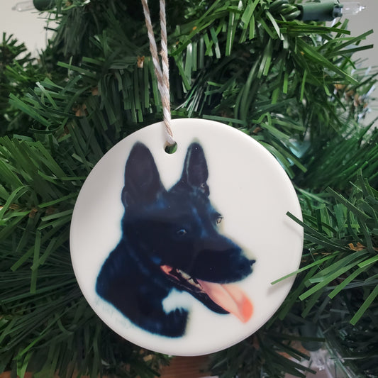 Ceramic Pet Portrait Ornament