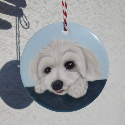 Ceramic Pet Portrait Ornament
