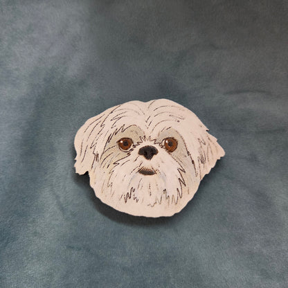 Hand-Painted Wooden Dog Breed Magnet